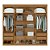 Guarda Roupa Casal 8 Portas com Gavetas Andara Amêndoa Clean Móveis Lopas - Imagem 4