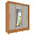 Guarda Roupa 3 Portas Com Espelho Vitória Cinamomo/Off White Tcil - Imagem 1