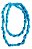 Guia Brajá 7 Fios Trançado Iemanja Azul Royal 80cm Umbanda - Imagem 1