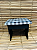 Banco Preto Estofado Preto e Branco Em MDF Pretos Velhos - Imagem 4