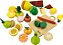 Kit Frutinhas Madeira Com Corte 11 Frutas + Faca, Caixa e Tábua Newart Toy - Imagem 5