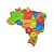 Quebra-cabeça Mapa do Brasil e Regiões (G 38 x 37 x 0,6 cm) - Maninho Brinquedos - Imagem 1