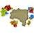 Quebra-cabeça Mapa do Brasil e Regiões (P 20 x 16 x 0,6 cm) - Maninho Brinquedos - Imagem 2
