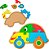Quebra-Cabeça Carro: diversão e aprendizado para crianças - Maninho Brinquedos - Imagem 2