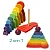 Torre de Empilhar e Boliche Colorido – Brinquedo de Madeira Multifuncional - Imagem 1