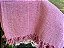 Manta Tear Casal Algodão Mesclada Rosa e Cru 1,80x2,20m - Imagem 1