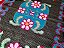 Tapete Arraiolo Moldura Flor Verde e Rosa 0,80x1,20m - Imagem 2