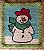 Tapete Arraiolo Boneco de Neve 45x48cm - Imagem 3