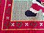 Tapete Arraiolo Vermelho Papai Noel Natal 55x70cm - Imagem 5