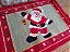 Tapete Arraiolo Vermelho Papai Noel Natal 55x70cm - Imagem 1