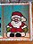 Tapete Arraiolo Natalino Papai Noel e Boneco de Neve 0,55x1,20m - Imagem 4