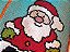 Tapete Arraiolo Natalino Papai Noel e Boneco de Neve 0,55x1,20m - Imagem 8