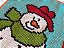 Tapete Arraiolo Natalino Papai Noel e Boneco de Neve 0,55x1,20m - Imagem 6
