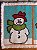 Tapete Arraiolo Natalino Papai Noel e Boneco de Neve 0,55x1,20m - Imagem 2