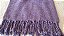 Manta Sofá Algodão Tear Solteiro Mesclada Roxo e Cru 1,40x2,20m - Imagem 3