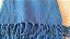 Manta Algodão Tear Solteiro Azul Royal Mesclada 1,40x2,20m - Imagem 5