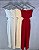 Vestido Midi Modal Tomara que Caia com Abertura Lateral - Verde e Vermelho - Imagem 4