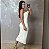 Vestido Liso Midi Modal com Flor no Pescoço - Vermelho e Branco - Imagem 4
