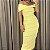 Vestido Midi Ombro a Ombro em Modal - Vermelho e Amarelo - Imagem 4