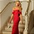 Vestido Midi Ombro a Ombro em Modal - Vermelho e Amarelo - Imagem 2