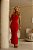 Vestido Midy Frente Única em Modal - PRETO E VERMELHO - Imagem 1
