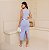 ​​​​​​​ Conjunto de Saia Midi com Fenda e Cropped em Modal - Azul e Verde - Imagem 2