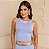 ​​​​​​​ Conjunto de Saia Midi com Fenda e Cropped em Modal - Azul e Verde - Imagem 3