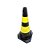 Cone PVC Preto com Faixa Amarela 75cm - Imagem 1