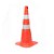 Cone PVC Laranja com Faixa Branca 75cm - Imagem 1