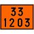 Placa de Segurança 33 1203 Gasolina  30 x 40 x 2  SP-103  Encartale - Imagem 1