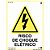 Placa Risco de Choque Elétrico A5R Fotoluminescente  20 x 15 x 2 PAF-147  Encartale - Imagem 1