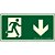 Placa Saída de Emergência Abaixo S3-B Fotoluminescente  12 x 24 x 2  PAF-18  Encartale - Imagem 1
