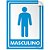 Adesivo 15 x 20 AV-625 - Banheiro Masculino (Azul)   Encartale - Imagem 1