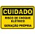 Placa Cuidado Risco de Choque Elétrico Geração Própria 15 x 20 x 0,80 PS-887  Encartale - Imagem 1