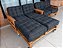 Jogo de 2 Sofás de Pallet com Almofadas + Chaise com Rodízios - Imagem 2