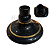 VASO ALADIN - PRETO COM DOURADO - Imagem 2