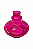 Vaso Aladin Rosa Translúcido - Casca de Ovo para Narguilé - 14cm x 15cm - Imagem 1