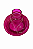 Vaso Aladin Rosa Translúcido - Casca de Ovo para Narguilé - 14cm x 15cm - Imagem 2