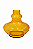 Vaso Aladin Amarelo Translúcido - Casca de Ovo para Narguilé - 14cm x 15cm - Imagem 1