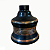 Vaso Artesanal para Narguilé – Preto com Detalhes Dourados - Imagem 1
