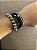 Mix de pulseiras preto e prata - Imagem 1