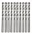 Kit 10 Brocas Aço Rápido 4 Mm Polida P/ Metal - Imagem 1