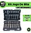 Kit Jogo 42 Peças 1/2 E 3/8 Torx Allen Spline Hex Bits - Imagem 1
