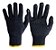Luva De Malha Pigmentada Tricotada Preta Algodão - Imagem 1