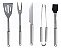 Kit Jogo Para Churrasco Aço Inox 5 Peças - Imagem 1