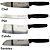 Kit Jogo Facas Lâminas Aço Inox Carne Legumes Frutas 9 Peças - Imagem 2