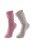 Meia Aeróbica Cano Longo Feminina - 1 kit com 2 pares sortidos - Imagem 3