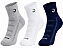 Meia canelada masculina cano curto - 1 kit com 3 pares sortidos - Imagem 1