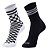 Meia Canelada Old School - Kit 2 Pares - 39 Ao 43 Due Wear - Imagem 1