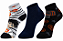 Meia soquete juvenil masculina - 1 kit com 3 pares sortidos - Imagem 1